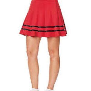 NWT Spencer's Red and Black Pleated Cheerleader Skirt